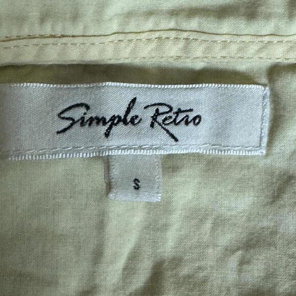 vintage butter yellow embroidered floral trim and lace trim blouse - Picture 6 of 7